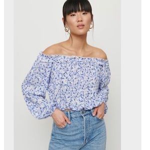 Printed off the shoulder Top